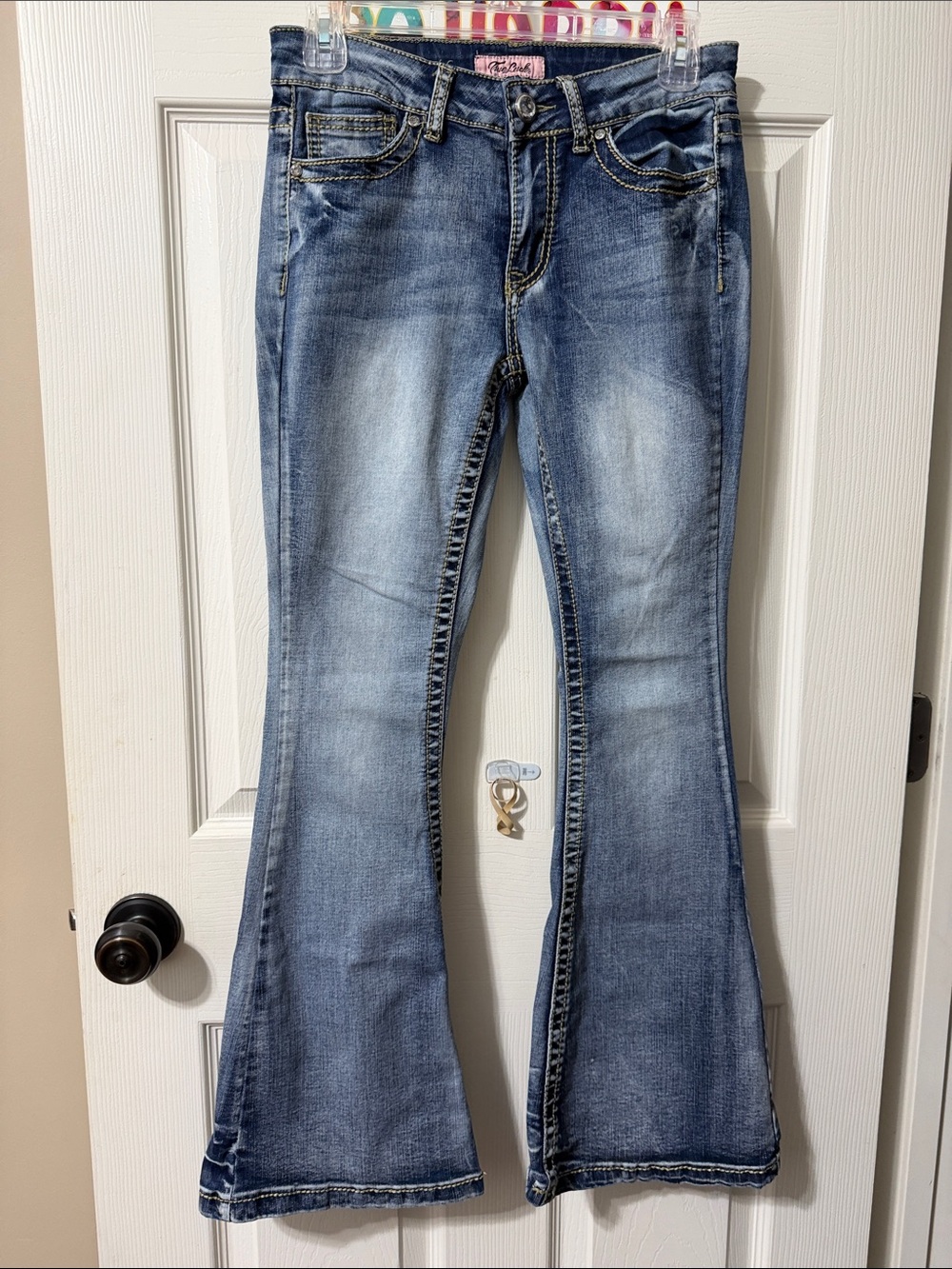 Light Blue Flare Jeans - Women's Stretch Denim
